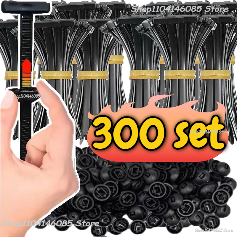 Car Cable Organizer - Attaches de câble noires en Nylon